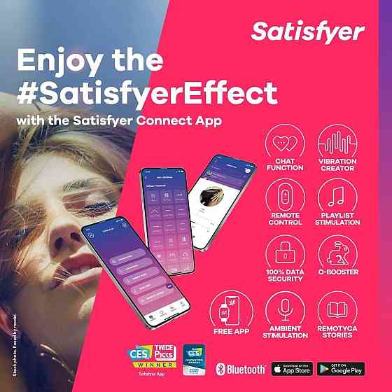Вибратор в трусики Satisfyer Ribbed Petal с приложением и пультом, черный Sex Aura Киев