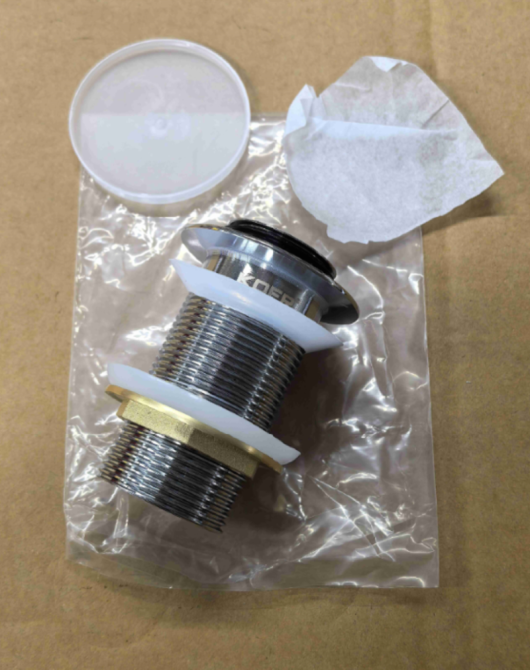 Донный клапан для раковины Koer PW-10-01 1 1/4'' без перелива автоматический СLICK-СLACK (Цвет хром) (KR5797) Киев - изображение 6