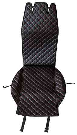 Накидка на сидіння передні (екошкіра) PolyteP, к-т (2 шт., червона строчка) Київ