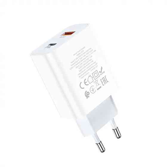 Мережевий зарядний пристрій HOCO C97A PD20W+QC3.0 charger White Київ