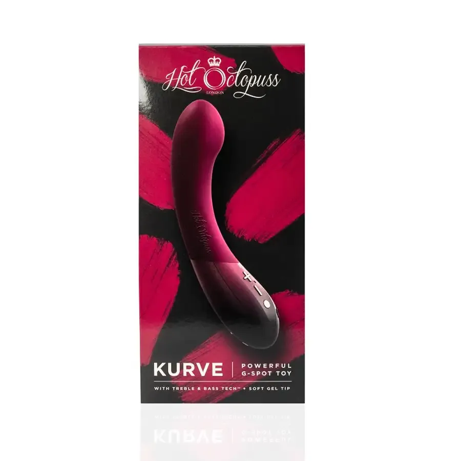 Вібратор для точки G Hot Octopuss KURVE, Treble and Bass Technology, 2 мотори, м’який кінчик Львів - фото 10