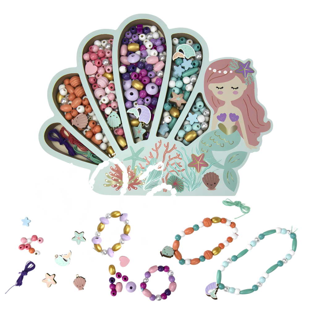 Набір для творчості та створення браслетів, прикрас з намистин дитячий «Русалочка» подарунок для дівчаток 6-12 років Кам'янець-Подільський - фото 5