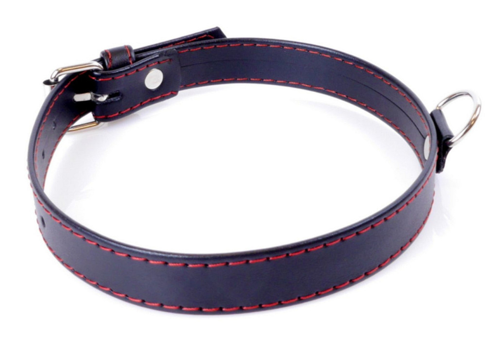 Нашийник зі штучної шкіри Fetish Boss Series - Collar Red Line, BS3300112 Sex Aura Київ - фото 2
