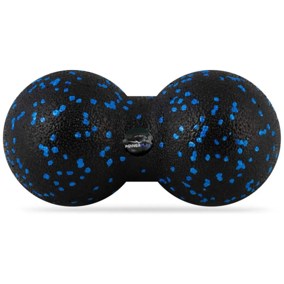 Масажний м'яч подвійний PowerPlay PP-4353 Epp foam peanut ball (d12*24cm.) Чорно/Синій Каменское