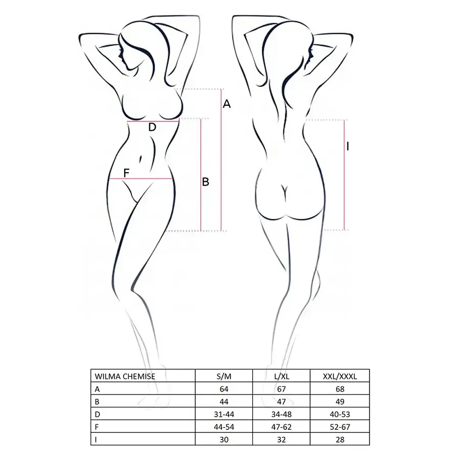 Розпродаж!!! Сорочка приталена з чашечками WILMA CHEMISE white L/XL - Passion, трусики Львів - фото 3