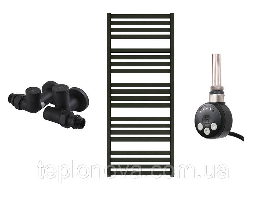 Комбинированный Полотенцесушитель Плоский Черный 1210х500 Terma Marta Черновцы - изображение 8
