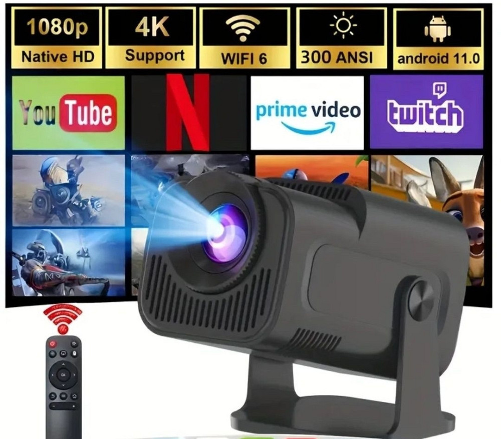 Проєктор з екраном 75" hy320 android bluetooth wifi Харків - фото 2