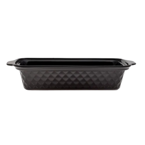 Марміт прямокутний 2л 36см кераміка скляна кришка + метал.підставка чорний 6421 KAMILLE Житомир - изображение 7