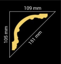 Потолочный плинтус 2м   GP-20  105х109x2000mm  (+ GP20с +GP21) Днепр - изображение 2