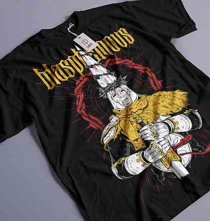 Футболка з аніме принтом Бласпхемоус Гаме Овер Відео оверсайз (S/M/L) Чорний AnimeJ0853 Дніпро