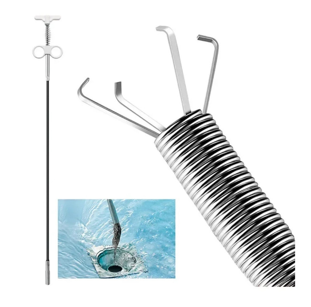 Трос с захватом для чистки труб 1,6 м черный Киев - изображение 2