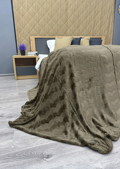 Плед-покривало 200х230 см (+-5см) Хакі (87-252) Київ - фото 8