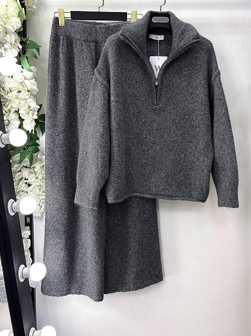 Женский удобный и теплый костюм двойка турецкая ангора-мустанг Меланж Одесса - изображение 2