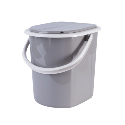 Відро-туалет 22л пластик какао/біла троянда Алеана Житомир - фото 1