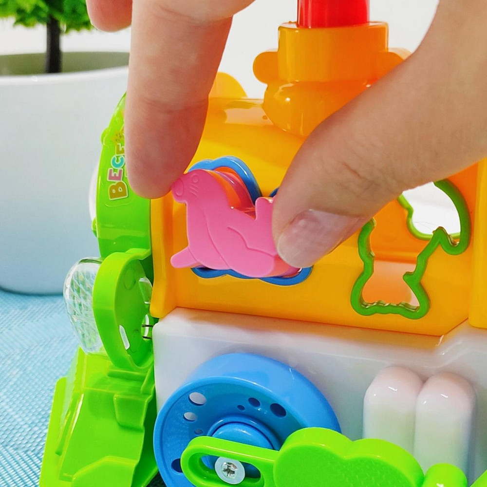 Паровоз розвиваючий TK Group озвучка на батарейках пищалка на трубі підсвічування Червоно-жовтий (93866) Чернігів - фото 2