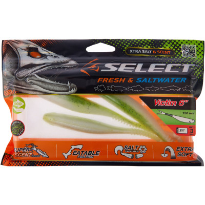 Силикон рыболовный Select Victim V-Tail 6" 257 (3 шт/уп) (1870.74.57) Винница - изображение 2