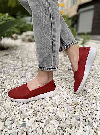 No brend Сліпони жіночі Z1900-2 червоні (літо, тканина) (1363) Коломыя