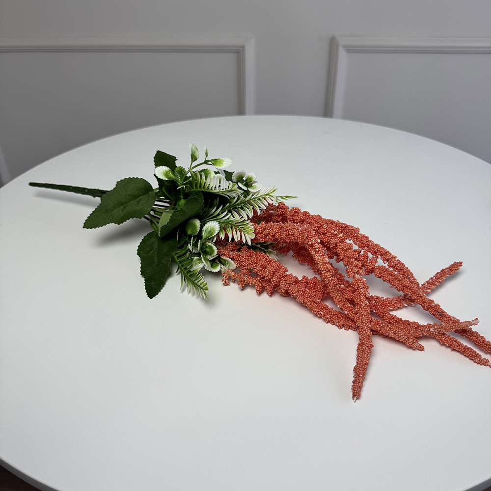Гілка амаранту штучна 5шт/уп. Колір: кораловий XD-36 Львів - фото 1