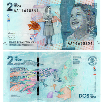 Колумбія / Colombia 2000 pesos 2016 Pick UNC Полтава - фото 1