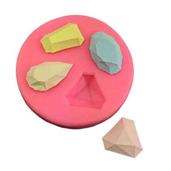 Молд силиконовый Бриллианты 70 мм розовый Киев