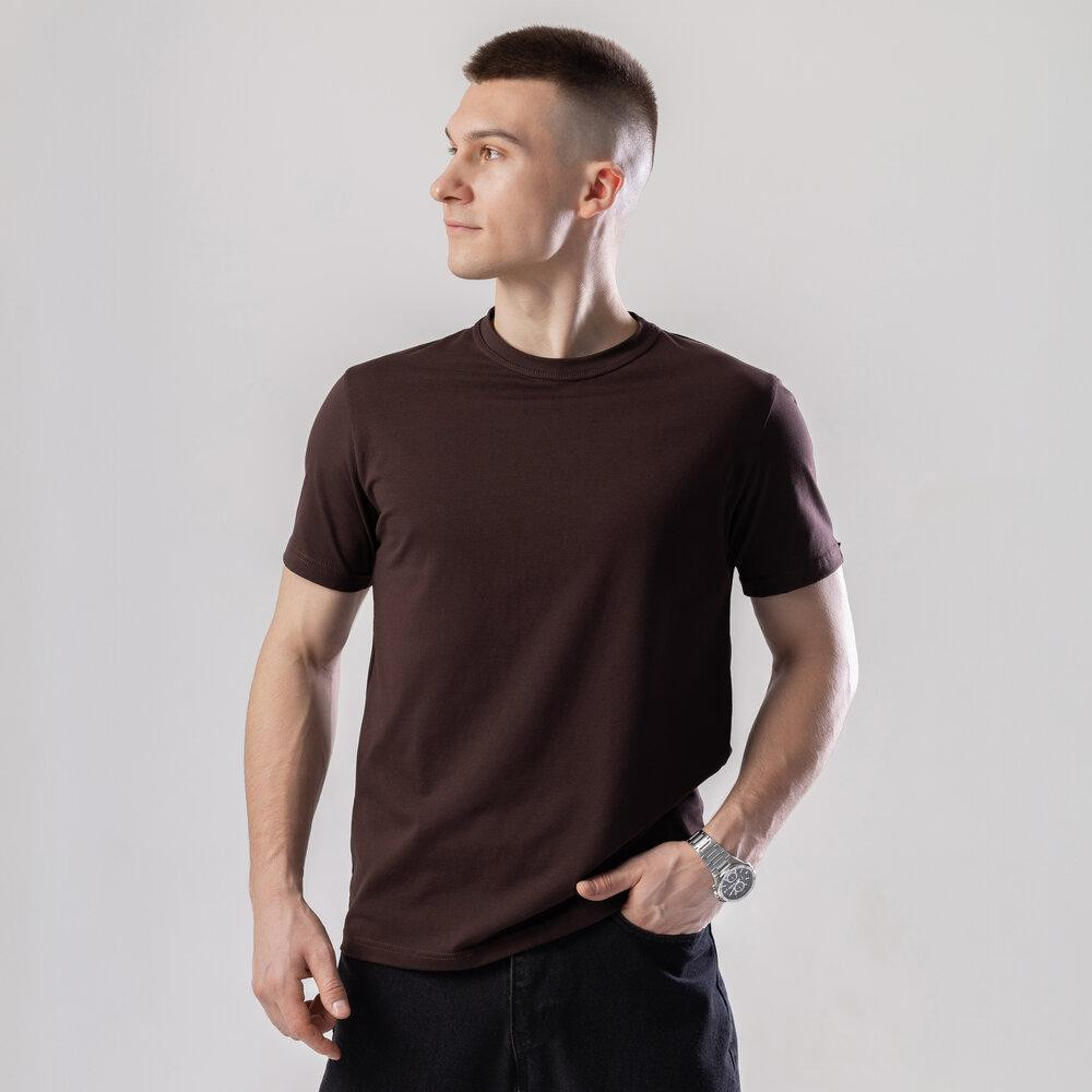 Чоловіча футболка бавовняна Pobedov Peremoga шоколадна Київ - фото 5