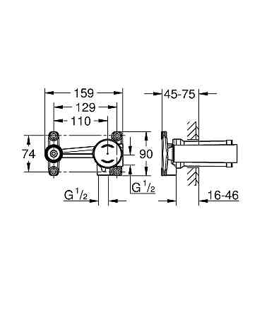Прихована частина змішувача для раковини Grohe Non Rapido OHM   ( 23571000 ) 32983 Харків