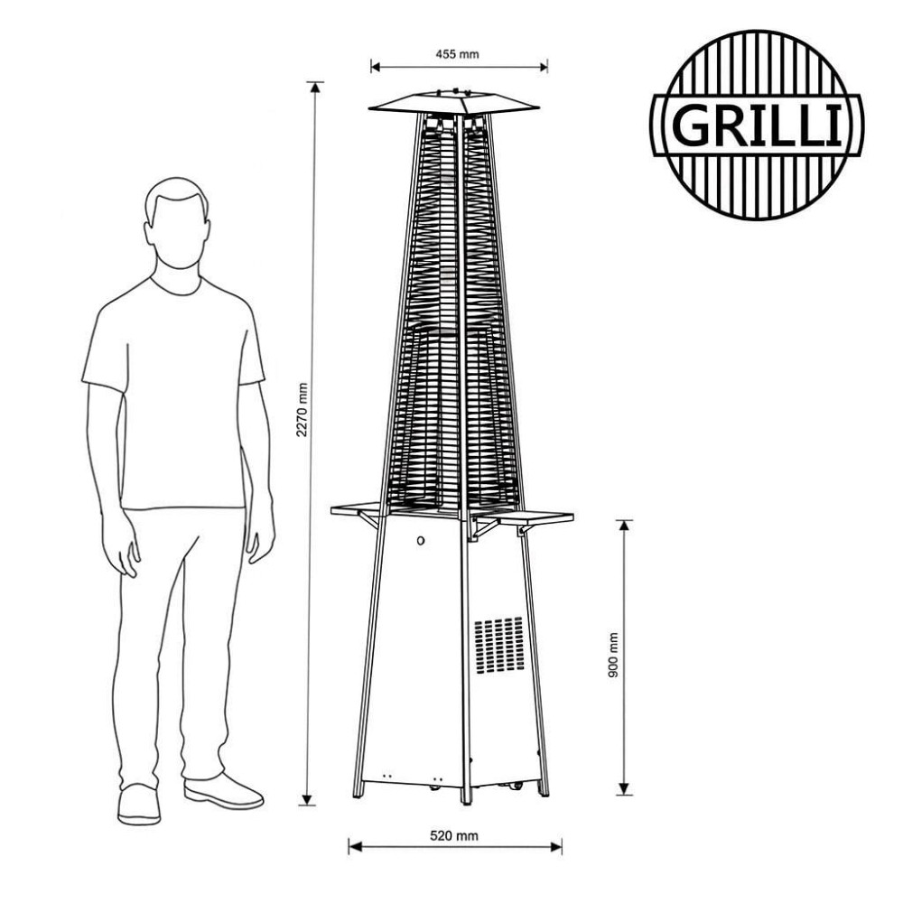 Газовий обігрівач Pyramid Black GRILLI 777415 Код: 012833 Рівне - фото 16