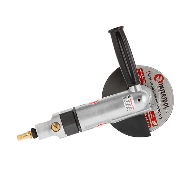 Шліфмашина кутова пневматична, 115 мм, до 6 атм, 11000 об/хв, 140 л/хв INTERTOOL PT-1201 Киев - изображение 7