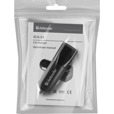 Зарядний пристрій Defender 2xUSB 12W 2.1A ECA-24 (83824) Вінниця - фото 3