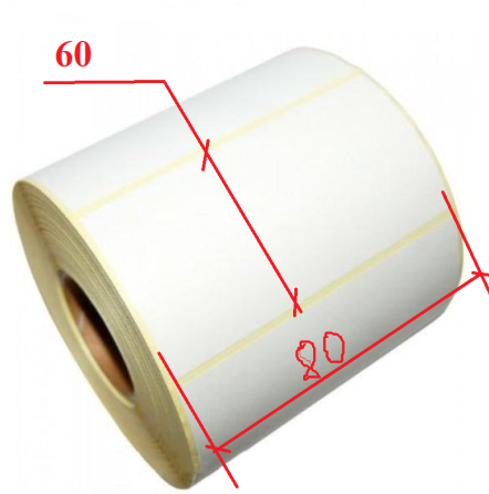 Термоетикетка T.Eco 80мм х 60мм /500 шт Павлоград