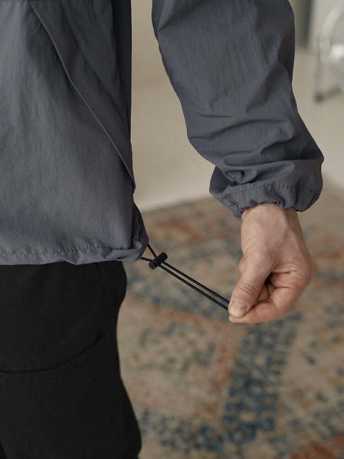 Чоловіча куртка вітрівка темно-сіра Pobedov Neon. Вітрівка для чоловіків легка весняна Київ - фото 6