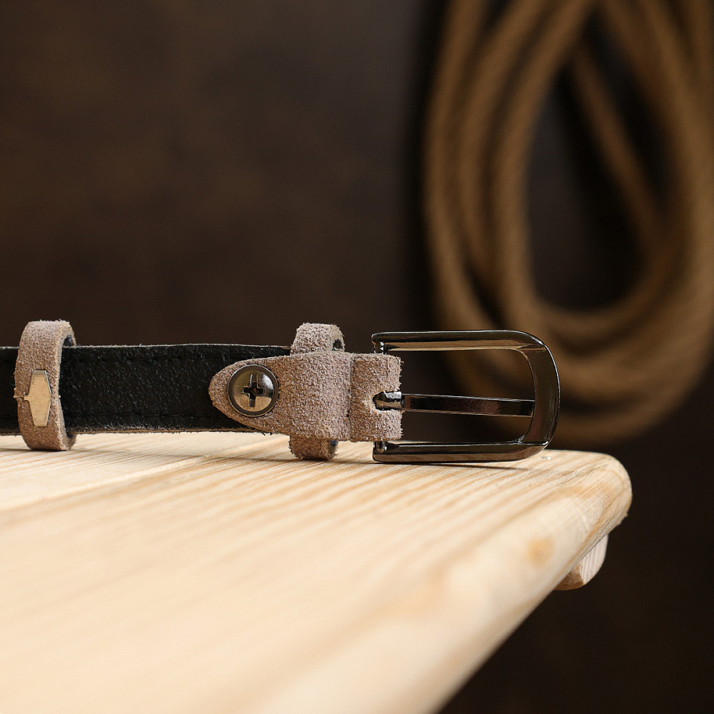 Жіночий замшевий ремінь Vintage 20755 Сірий Київ - фото 9