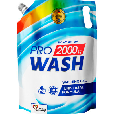 Гель для прання Pro Wash Універсальний 2 кг (4260637722096/4823128000938) Вінниця - фото 1