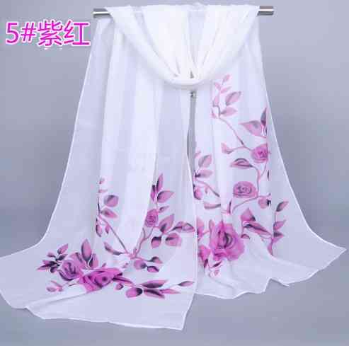 Женский бежевый шарф с розовыми розами - размер шарфа приблизительно 148*47см, шифон Киев