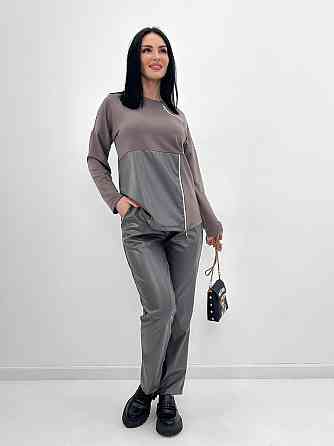 Повсякденний костюм з блискавками "Skylar" оптом | Батал | Розпродаж моделі Київ