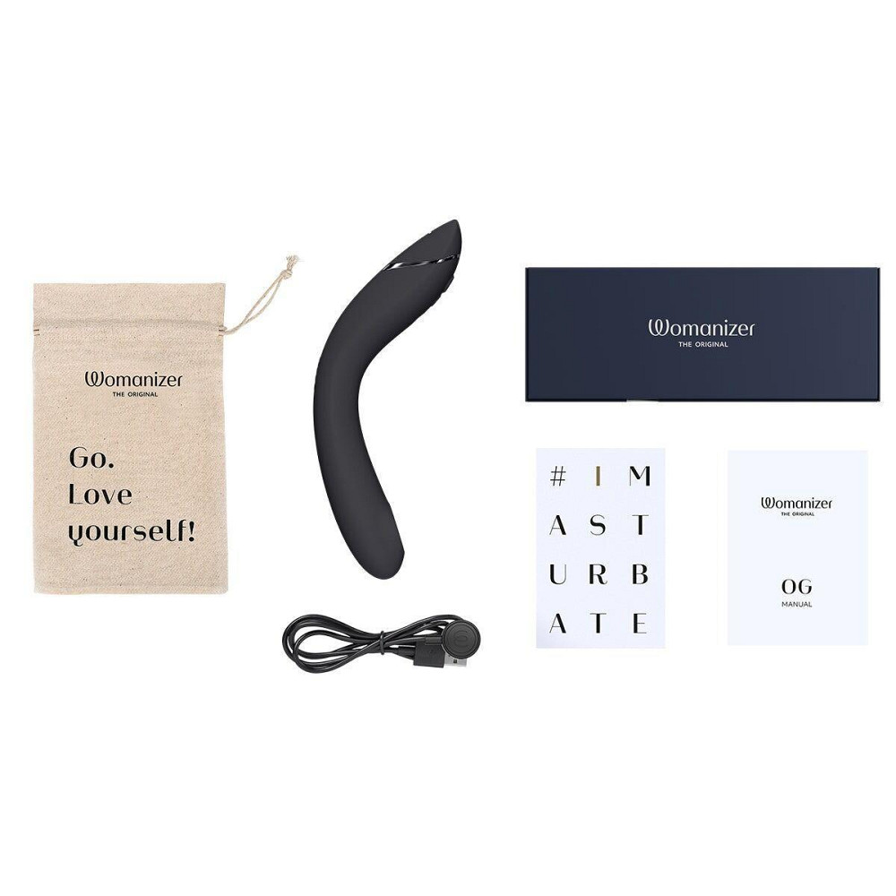 Вакуумный стимулятор для точки G и клитора с вибрацией Womanizer OG Dark Grey, 12 уровней, 3 режима Sex Aura Киев - изображение 7