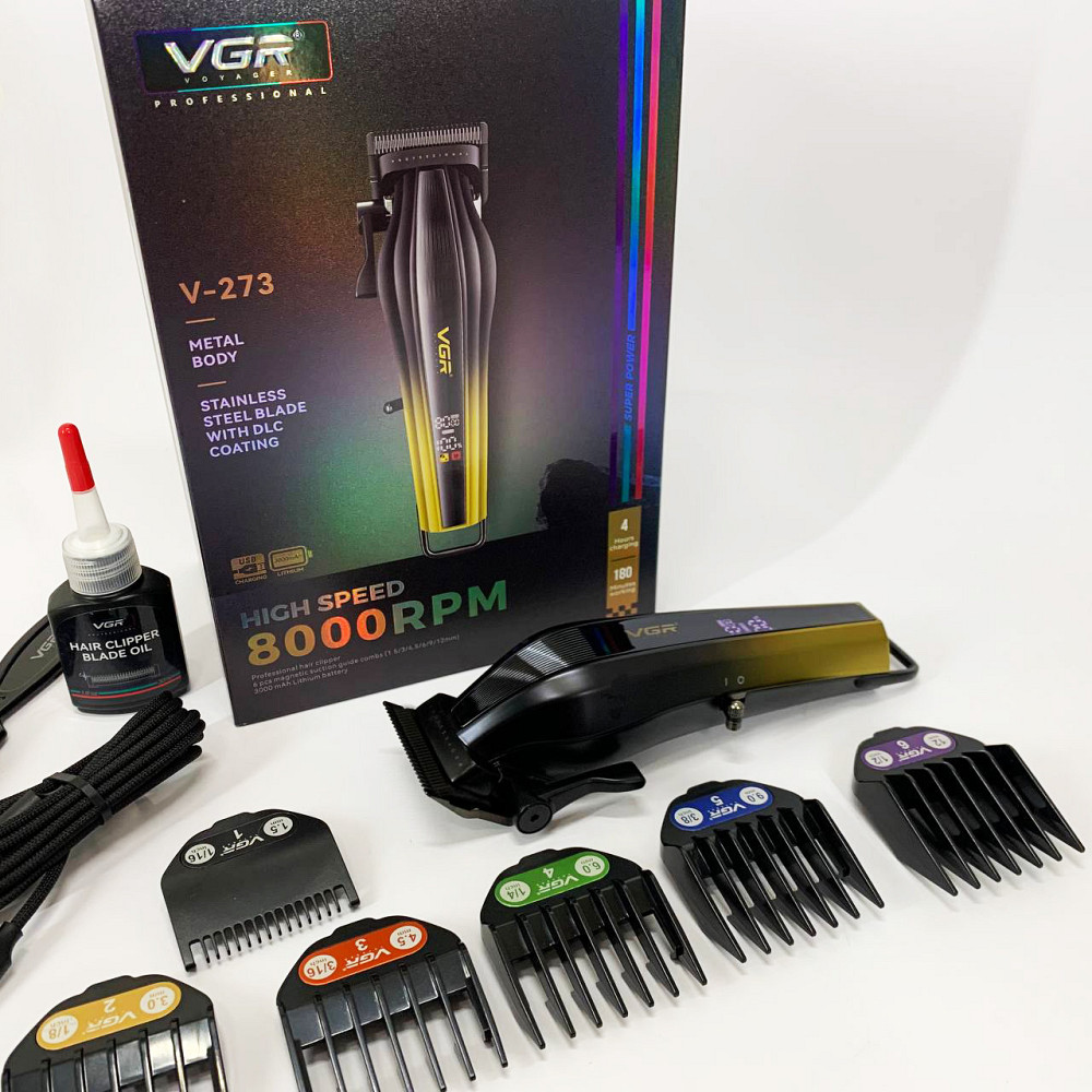 Машинка для стрижки з насадками бездротова VGR V-273, Машинка для окантовки акумуляторна XP-40 Івано-Франківськ - фото 1