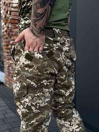 Тактичні штани піксель ріп-стоп літні військові ЗСУ, чоловічі армійські бойові штани для штурму Львів