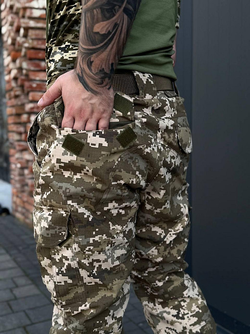 Тактичні штани піксель ріп-стоп літні військові ЗСУ, чоловічі армійські бойові штани для штурму Львів - фото 2