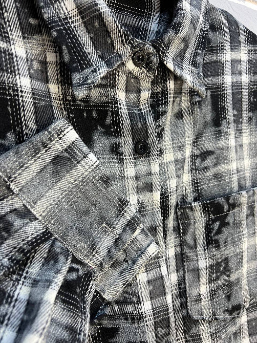 Сорочка жіноча A-N 2775 картата варена в клітинку оверсайз коттон one size, чорний, one size Київ - фото 3