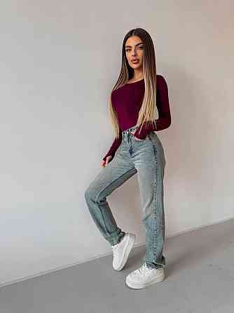 Жіночий базовий лонгслів із мікродайвінгу Бордо Одеса