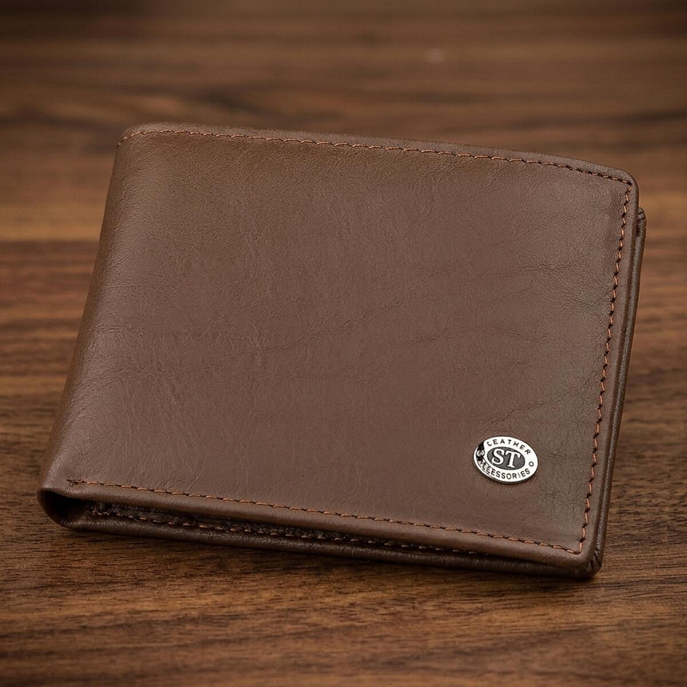 Мужской кошелек ST Leather 18353 (ST-1) НОВИНКА Коричневый Киев - изображение 7