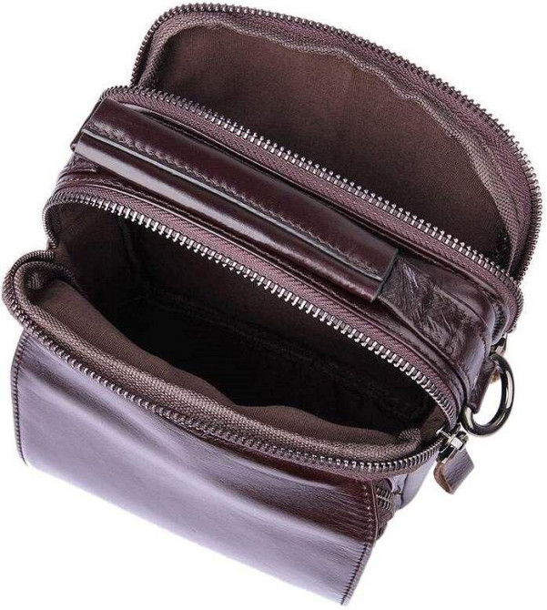 Сумка из натуральной кожи Коричневая (Vintage) Киев - изображение 13