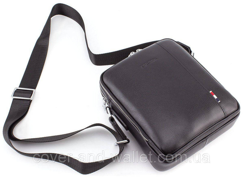 Вертикальная кожаная мужская сумка на два отделения Marco coverna 7705-1A Киев - изображение 5