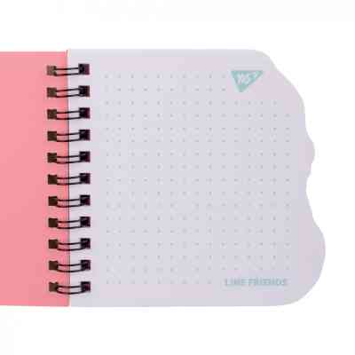 Блокнот Yes 100x100 мм 30 аркушів подвійна спіраль Line Friends yellow крапки (151812) Вінниця