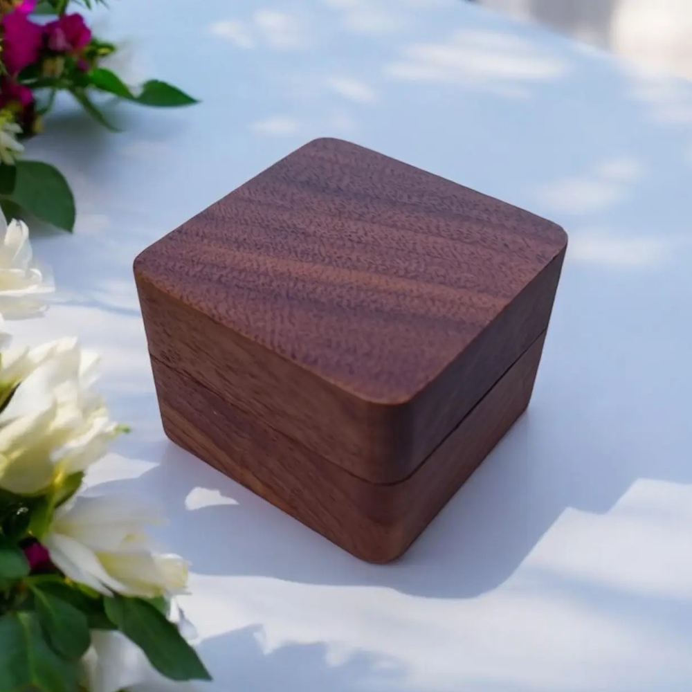 Коробочка для колец деревянная,коробка ювелирная свадебная, футляр обручальных колец для свадьбы или предложения руки и серца Каменец-Подольский - изображение 3