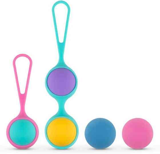 Набір вагінальних кульок PMV20: Vita – Kegel Ball Set, маса 40, 50, 60 г, два тримачі Sex Aura Київ