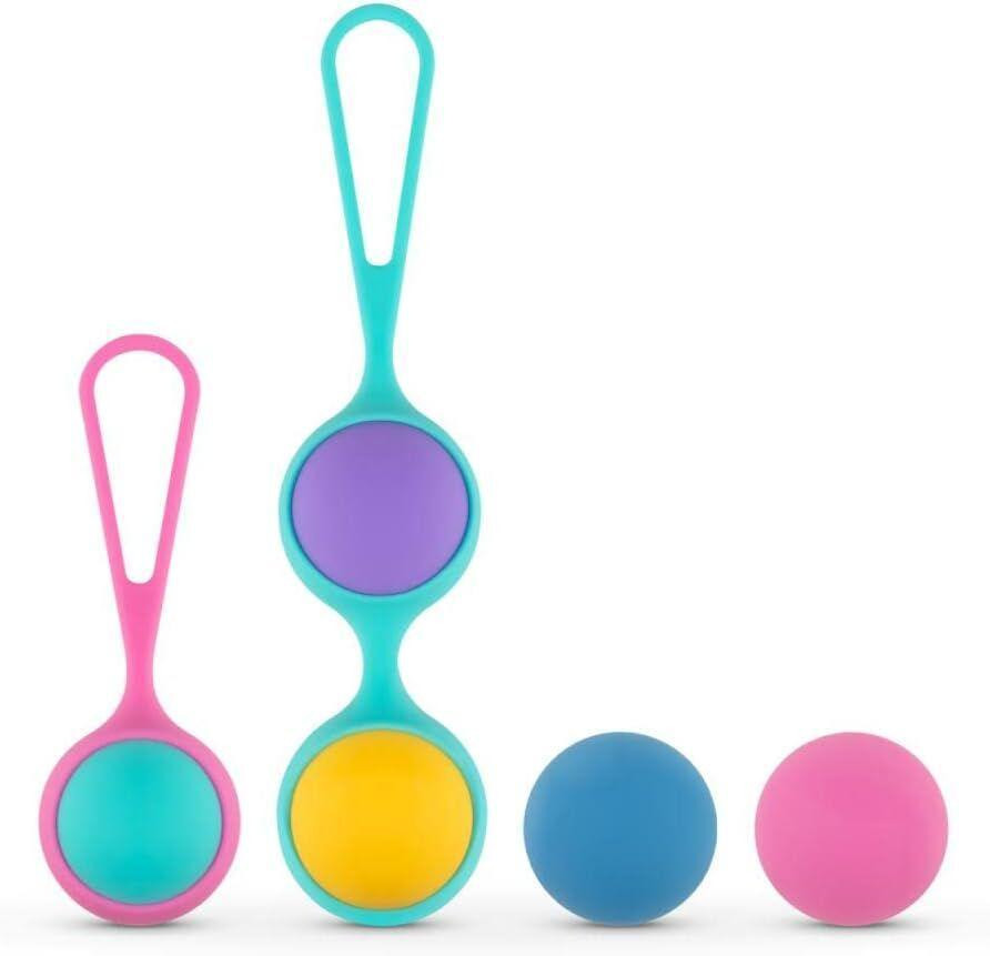 Набір вагінальних кульок PMV20: Vita – Kegel Ball Set, маса 40, 50, 60 г, два тримачі Sex Aura Київ - фото 1