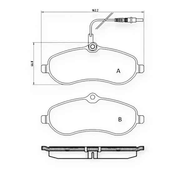 Колодки гальмівні автомобіль Фіат Scudo-Пежо Expert (2007-) передні (з датчиком) Мукачево
