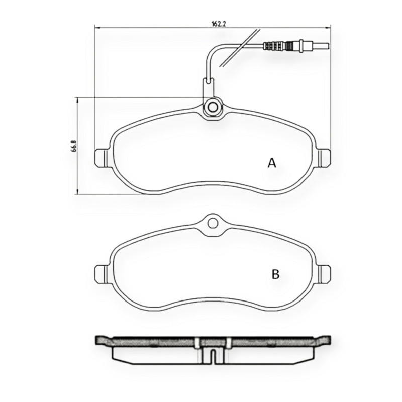 Колодки гальмівні автомобіль Фіат Scudo-Пежо Expert (2007-) передні (з датчиком) Мукачево - фото 1